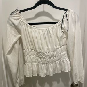 Forever 21 white off the shoulder peasant top NWOT